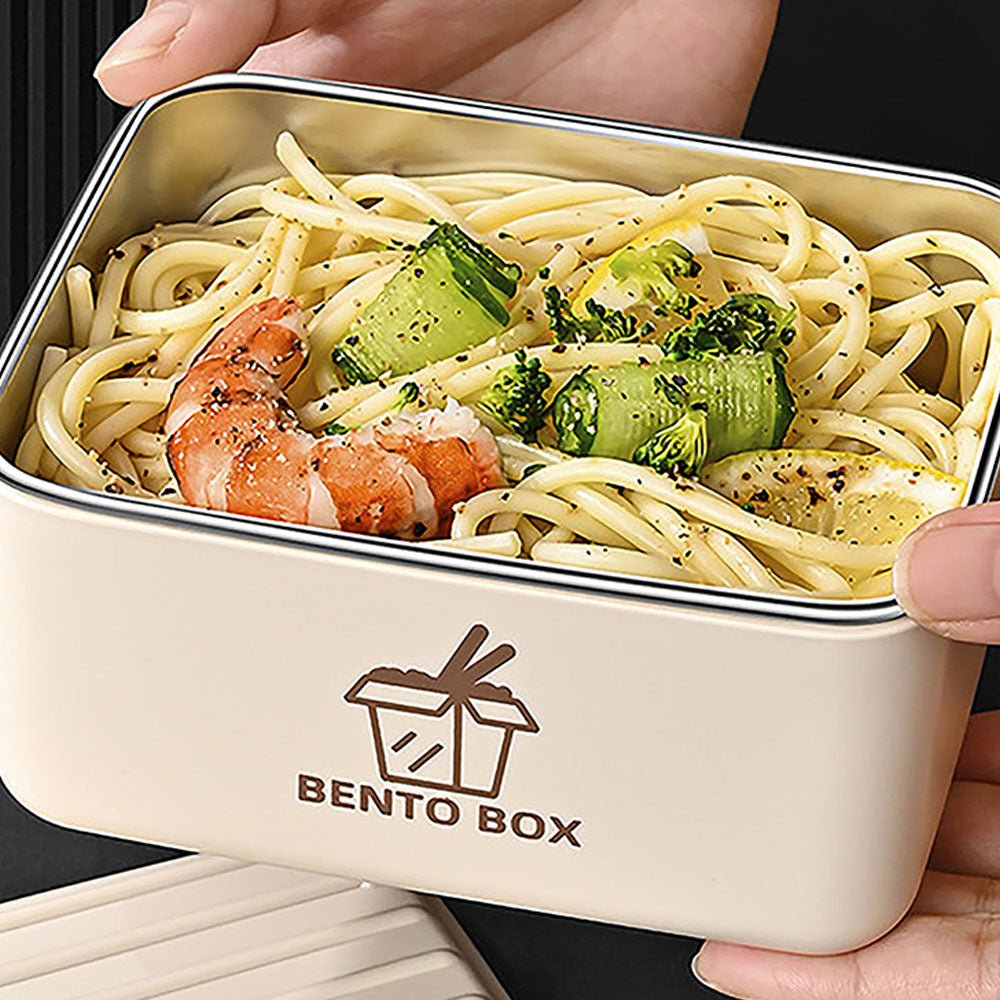 Cream 3pcs Bento Stainless Steel Lunch Box Container set with Lunch Bag - Little Surprise BoxCream 3pcs Bento Stainless Steel Lunch Box Container set with Lunch Bag