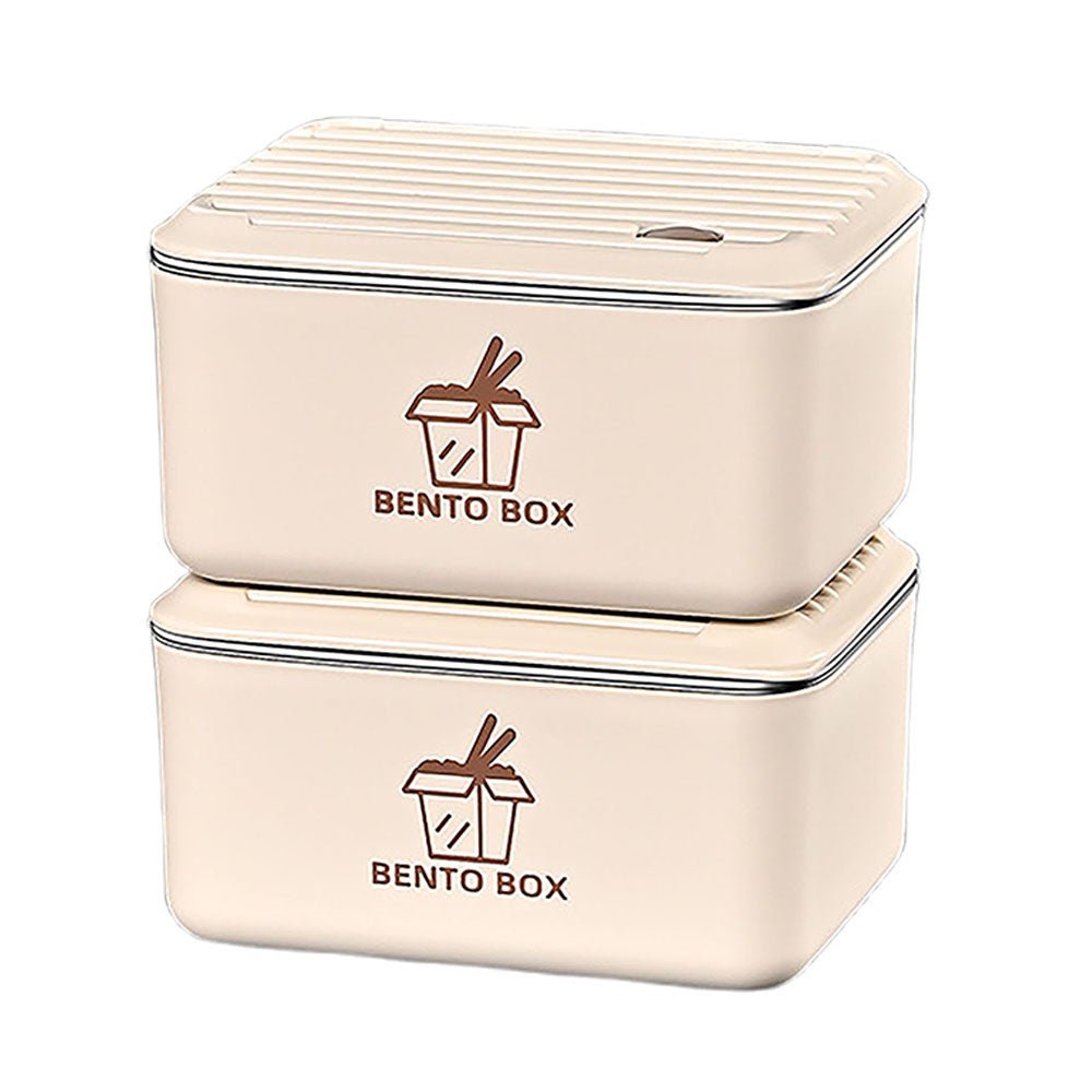 Cream 3pcs Bento Stainless Steel Lunch Box Container set with Lunch Bag - Little Surprise BoxCream 3pcs Bento Stainless Steel Lunch Box Container set with Lunch Bag