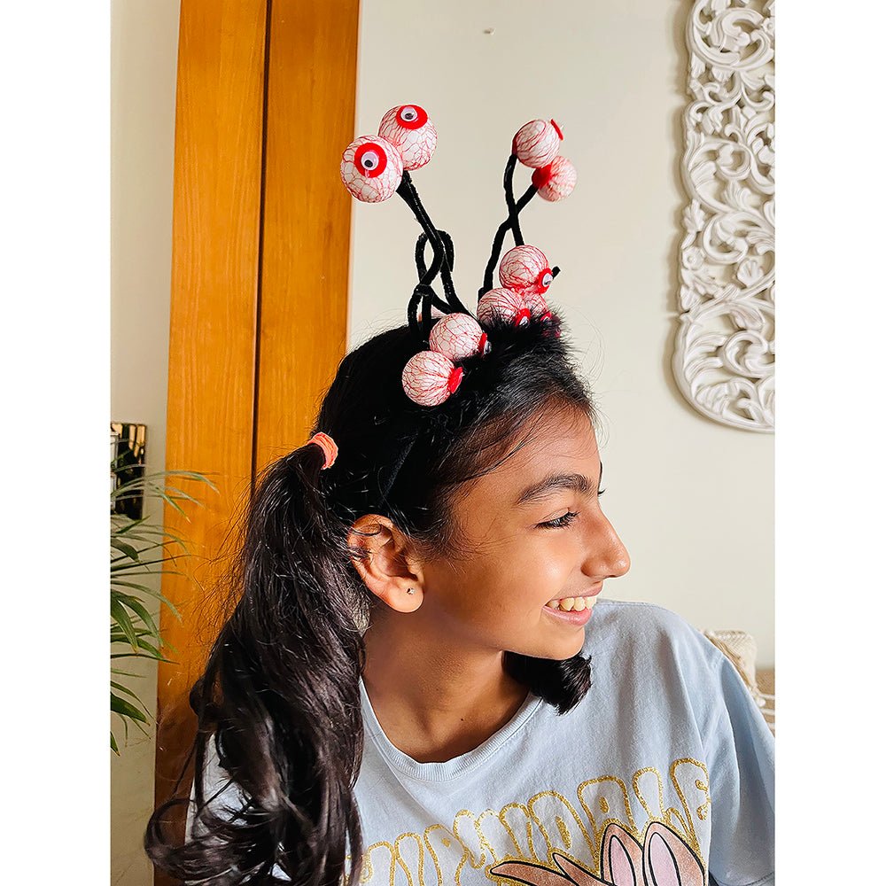 Creepy Eyeball with Long Tentacles themed Headband Halloween accessory - Little Surprise BoxCreepy Eyeball with Long Tentacles themed Headband Halloween accessory