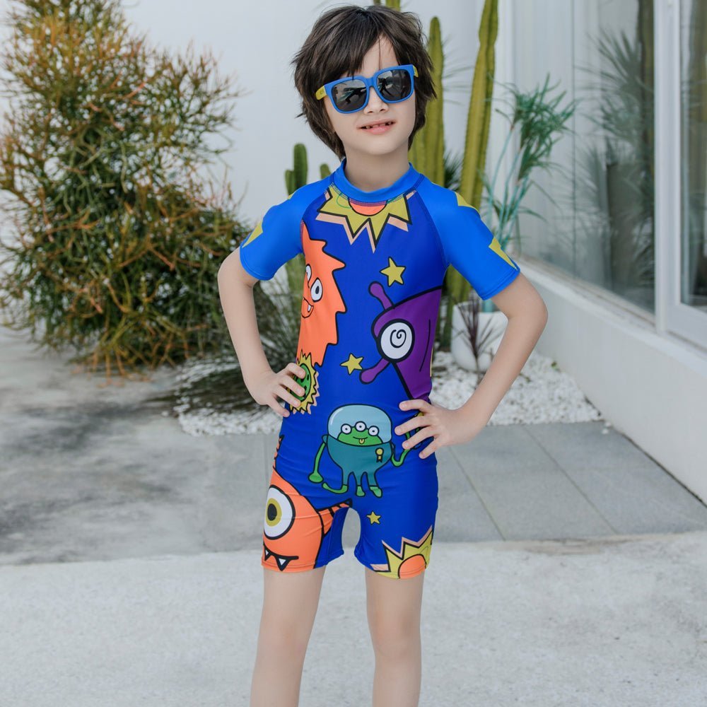 Dark Blue Aliens Swimwear/swimsuit for Kids - Little Surprise BoxDark Blue Aliens Swimwear/swimsuit for Kids - Little Surprise BoxDark Blue Aliens Swimwear/swimsuit for Kids