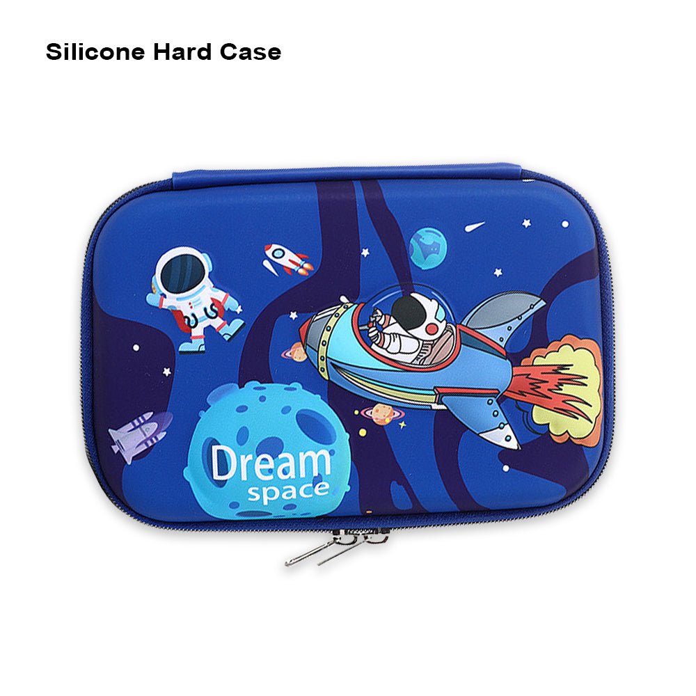 Dark Blue Astronaut Space themed 4pcs Stationery Pouch set - Little Surprise BoxDark Blue Astronaut Space themed 4pcs Stationery Pouch set