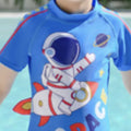 Dark Blue Space Rocket Shirt & Shorts Swimwear for Kids, 2 PCS Set - Little Surprise BoxDark Blue Space Rocket Shirt & Shorts Swimwear for Kids, 2 PCS Set - Little Surprise BoxDark Blue Space Rocket Shirt & Shorts Swimwear for Kids, 2 PCS Set