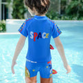 Dark Blue Space Rocket Shirt & Shorts Swimwear for Kids, 2 PCS Set - Little Surprise BoxDark Blue Space Rocket Shirt & Shorts Swimwear for Kids, 2 PCS Set - Little Surprise BoxDark Blue Space Rocket Shirt & Shorts Swimwear for Kids, 2 PCS Set