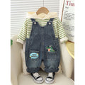 Denim Alligator Dungary Style 2 pc clothing set for Toddlers/Kids - Little Surprise BoxDenim Alligator Dungary Style 2 pc clothing set for Toddlers/Kids