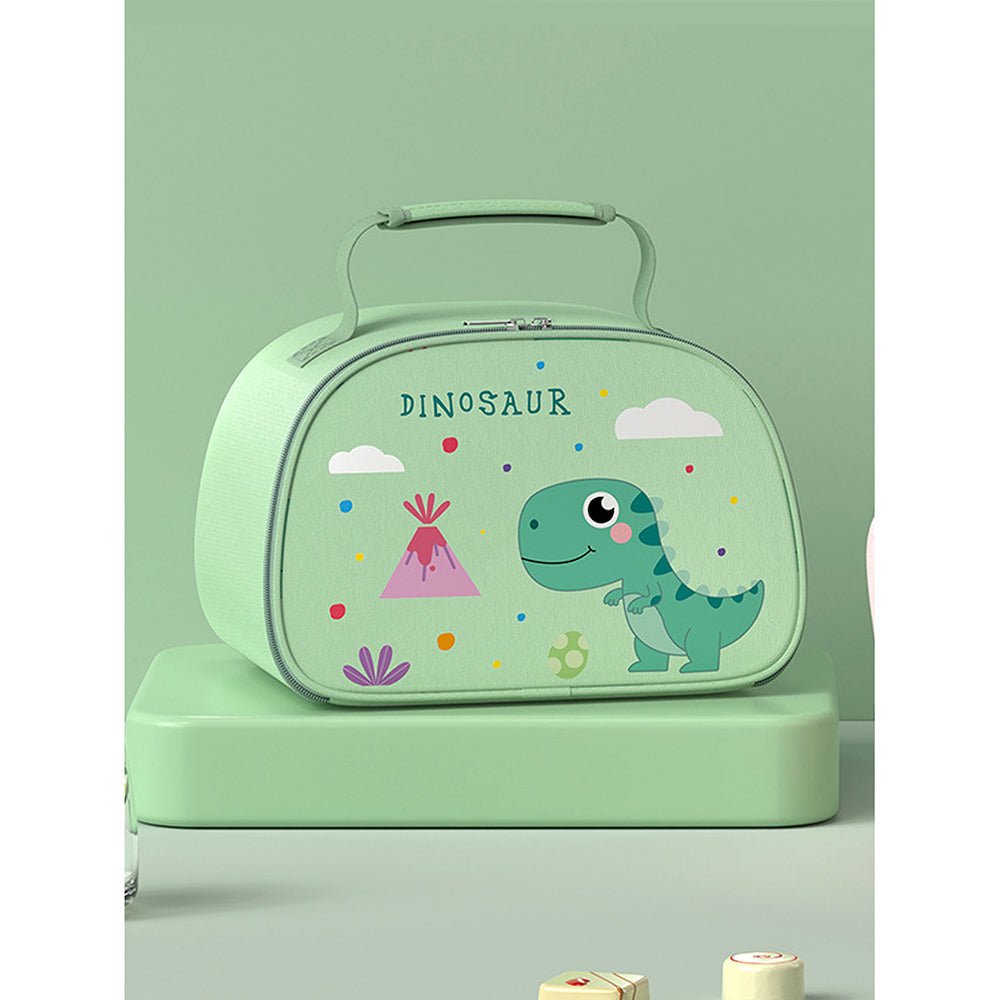 Dino Combo set Stainless steel Lunch Box with insulated Lunch box Cover for kids - Little Surprise BoxDino Combo set Stainless steel Lunch Box with insulated Lunch box Cover for kids