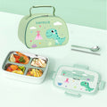 Dino Combo set Stainless steel Lunch Box with insulated Lunch box Cover for kids - Little Surprise BoxDino Combo set Stainless steel Lunch Box with insulated Lunch box Cover for kids