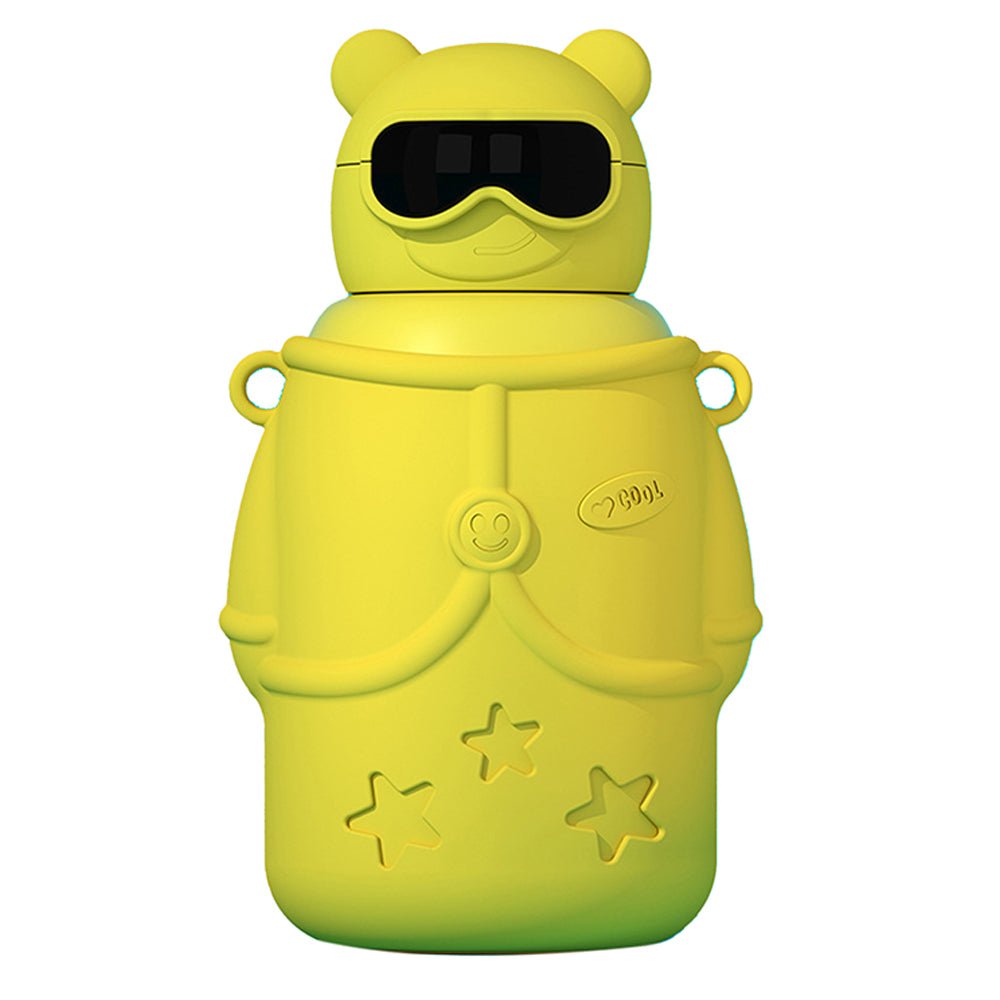 DIY sticker Fluoroscent Green Specsy Ted Kids Water Botter, 500ml - Little Surprise BoxDIY sticker Fluoroscent Green Specsy Ted Kids Water Botter, 500ml