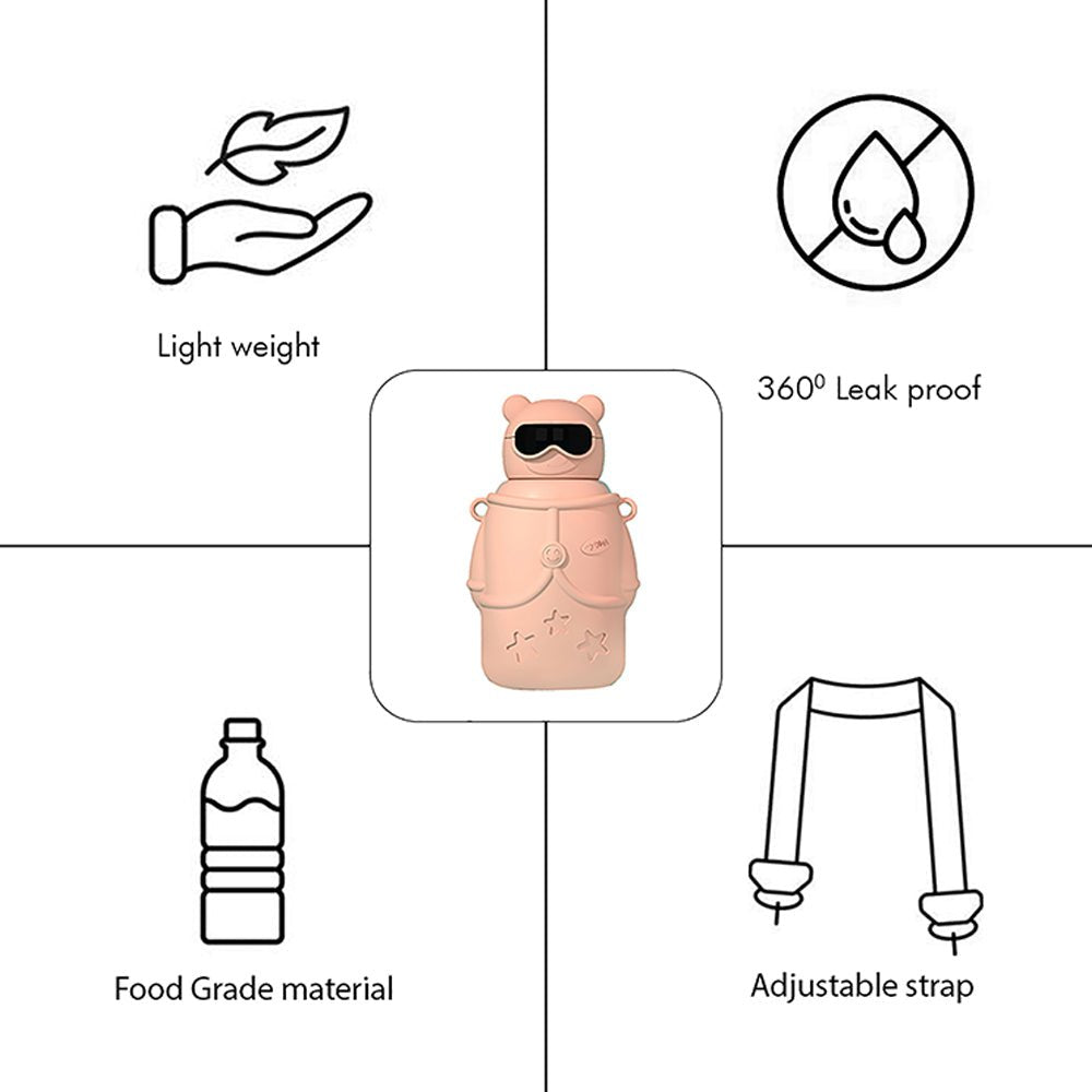 DIY sticker Pink Specsy Ted Kids Water Botter, 500 ml - Little Surprise BoxDIY sticker Pink Specsy Ted Kids Water Botter, 500 ml