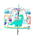 Dome Style, Dinoland Transparent Green Umbrella for Kids - Little Surprise BoxDome Style, Dinoland Transparent Green Umbrella for Kids