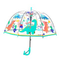 Dome Style, Dinoland Transparent Green Umbrella for Kids - Little Surprise BoxDome Style, Dinoland Transparent Green Umbrella for Kids