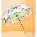 Dome Style Elephant Rabbit Transparent Yellow Umbrella for Kids - Little Surprise BoxDome Style Elephant Rabbit Transparent Yellow Umbrella for Kids