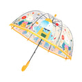 Dome Style Elephant Rabbit Transparent Yellow Umbrella for Kids - Little Surprise BoxDome Style Elephant Rabbit Transparent Yellow Umbrella for Kids