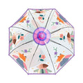 Dome Style, Ms.Foxy Transparent Purple Umbrella for Kids - Little Surprise BoxDome Style, Ms.Foxy Transparent Purple Umbrella for Kids