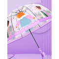 Dome Style, Ms.Foxy Transparent Purple Umbrella for Kids - Little Surprise BoxDome Style, Ms.Foxy Transparent Purple Umbrella for Kids