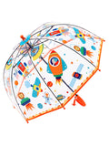 Dome Style, Rocket theme Transparent Umbrella for Kids - Little Surprise BoxDome Style, Rocket theme Transparent Umbrella for Kids