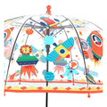 Dome Style, Rocket theme Transparent Umbrella for Kids - Little Surprise BoxDome Style, Rocket theme Transparent Umbrella for Kids