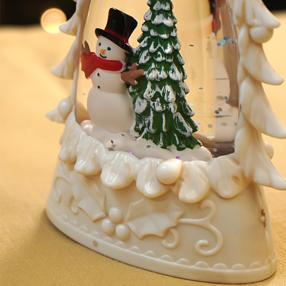 Mini White Tree colorful LED light Dome with Music Christmas Table Décor & Gift option