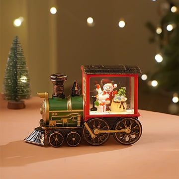 Mini Santa Mini Train with LED Light and Music Christmas Table Décor & Gift option