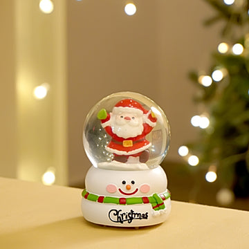 Standing Santa colorful LED Dome on Snowman Base, Christmas Table Décor & Gift option
