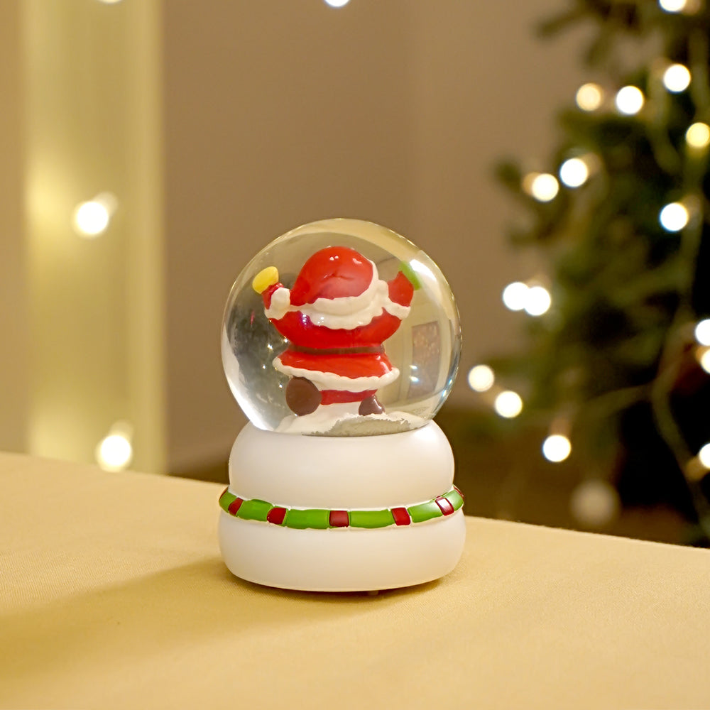 Standing Santa colorful LED Dome on Snowman Base, Christmas Table Décor & Gift option