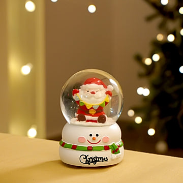 Santa with Bunting Christmas colorful LED Dome on Snowman Base, Christmas Table Décor & Gift option