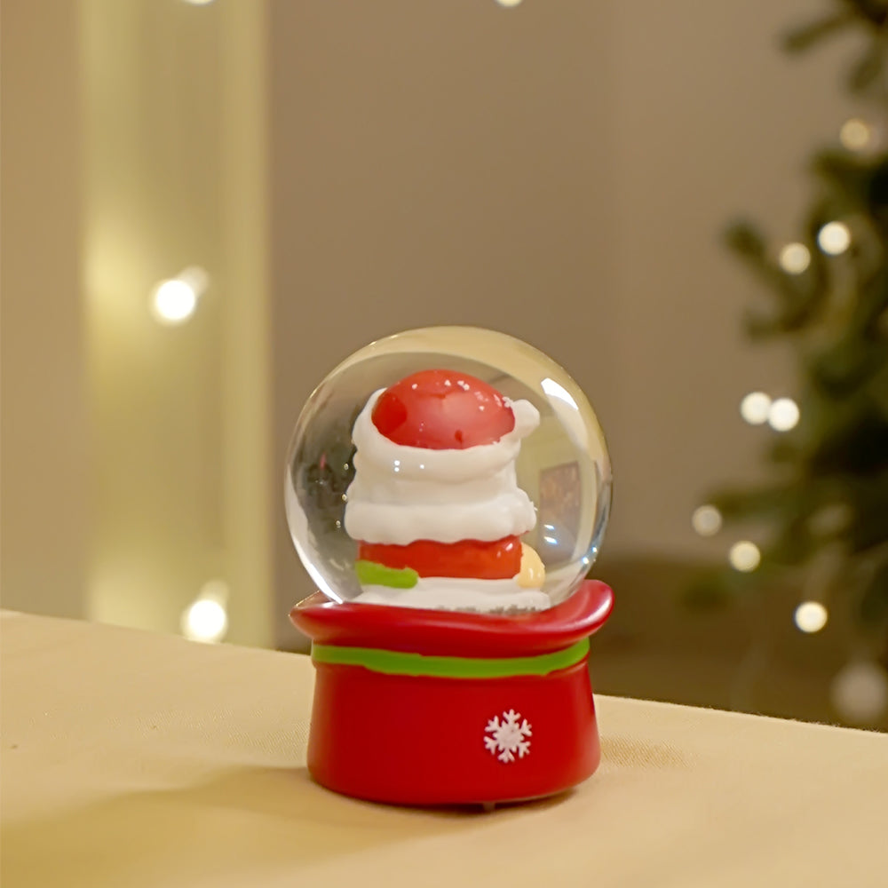 Santa with a Bell Mini colorful LED Dome, Christmas Table Décor & Gift option