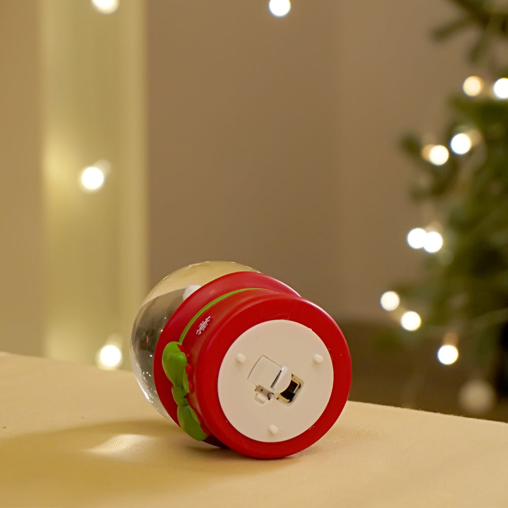 Santa with a Bell Mini colorful LED Dome, Christmas Table Décor & Gift option