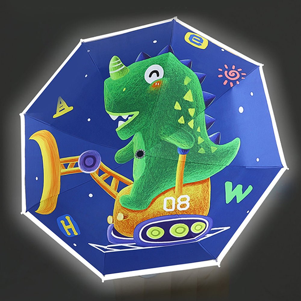 Dump Truck Dino theme Rain & All Season Umbrella for Kids - Little Surprise BoxDump Truck Dino theme Rain & All Season Umbrella for Kids