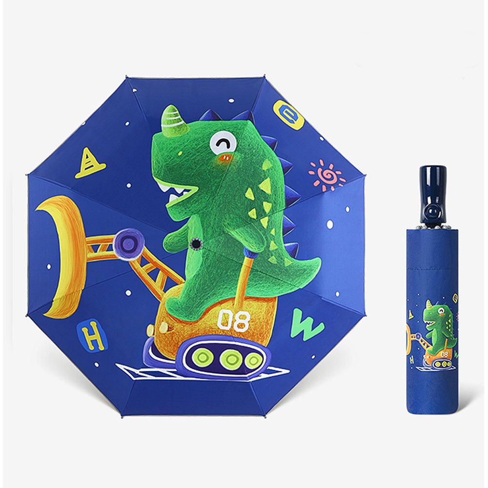 Dump Truck Dino theme Rain & All Season Umbrella for Kids - Little Surprise BoxDump Truck Dino theme Rain & All Season Umbrella for Kids