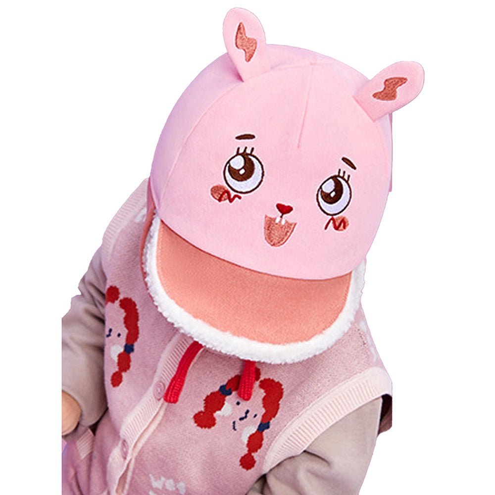 Ear Covering 3d Pink Rabbit Winter Cap for Kids - Little Surprise BoxEar Covering 3d Pink Rabbit Winter Cap for Kids