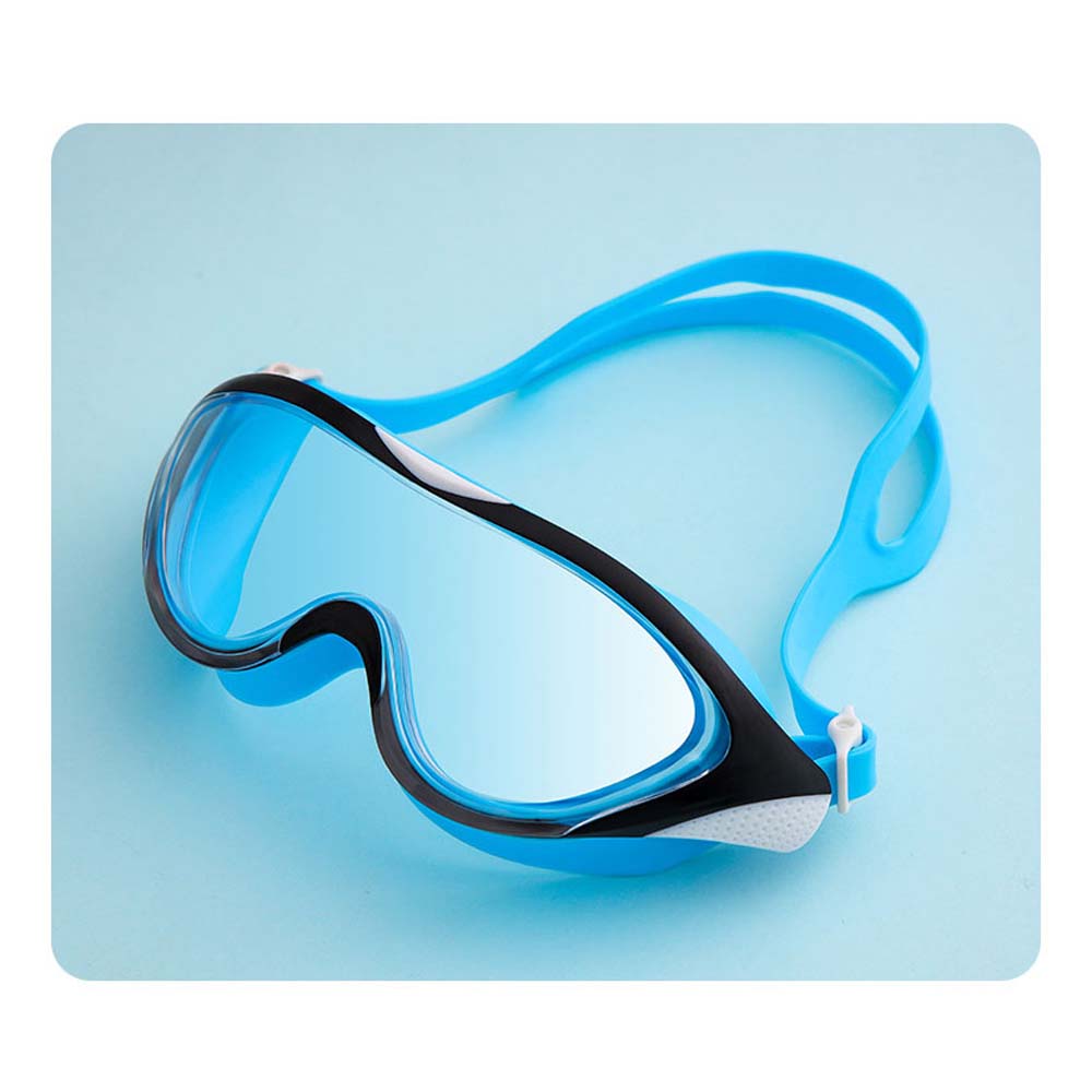 Fitness Teens Black & Blue Big Frame UV protected Unisex Swimming Goggles - Little Surprise BoxFitness Teens Black & Blue Big Frame UV protected Unisex Swimming Goggles