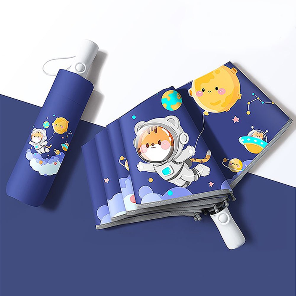 Flying space Cat theme Rain & All Season Umbrella for Kids - Little Surprise BoxFlying space Cat theme Rain & All Season Umbrella for Kids