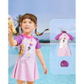 Frill Unicorn Frock style Kids Swimwear with attached shorts and matching Swim Cap - Little Surprise BoxFrill Unicorn Frock style Kids Swimwear with attached shorts and matching Swim Cap