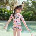 Frilly Happy Cactus Print Toddlers & Kids Swimwear + Swim Cap - Little Surprise BoxFrilly Happy Cactus Print Toddlers & Kids Swimwear + Swim Cap