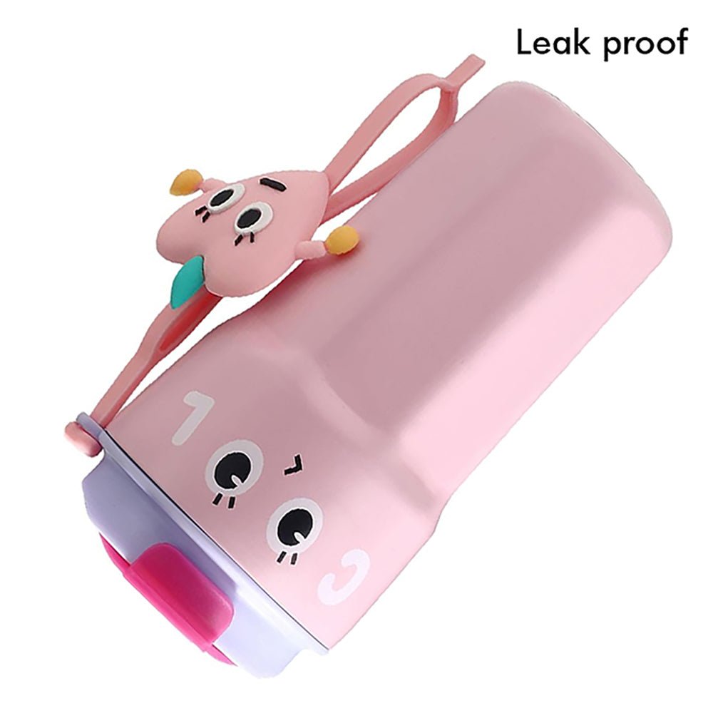 Fun Emoji Pink Vacuum Insulated Stainless Steel Coffee/Water/Tea Travel Tumbler For Kids & Adults,450Ml - Little Surprise BoxFun Emoji Pink Vacuum Insulated Stainless Steel Coffee/Water/Tea Travel Tumbler For Kids & Adults,450Ml