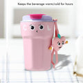 Fun Emoji Pink Vacuum Insulated Stainless Steel Coffee/Water/Tea Travel Tumbler For Kids & Adults,450Ml - Little Surprise BoxFun Emoji Pink Vacuum Insulated Stainless Steel Coffee/Water/Tea Travel Tumbler For Kids & Adults,450Ml