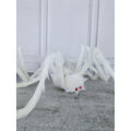 Giant Furry White Spider with bendable legs and red eyes for Halloween Decoration - Little Surprise BoxGiant Furry White Spider with bendable legs and red eyes for Halloween Decoration