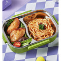 Green Bunny Ear themed Stainless Steel Lunch Box with Bowl, chopsticks & Fork - Little Surprise BoxGreen Bunny Ear themed Stainless Steel Lunch Box with Bowl, chopsticks & Fork