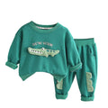 Green Crocodile 2 pcs Track suit set for Toddlers/Kids - Little Surprise BoxGreen Crocodile 2 pcs Track suit set for Toddlers/Kids