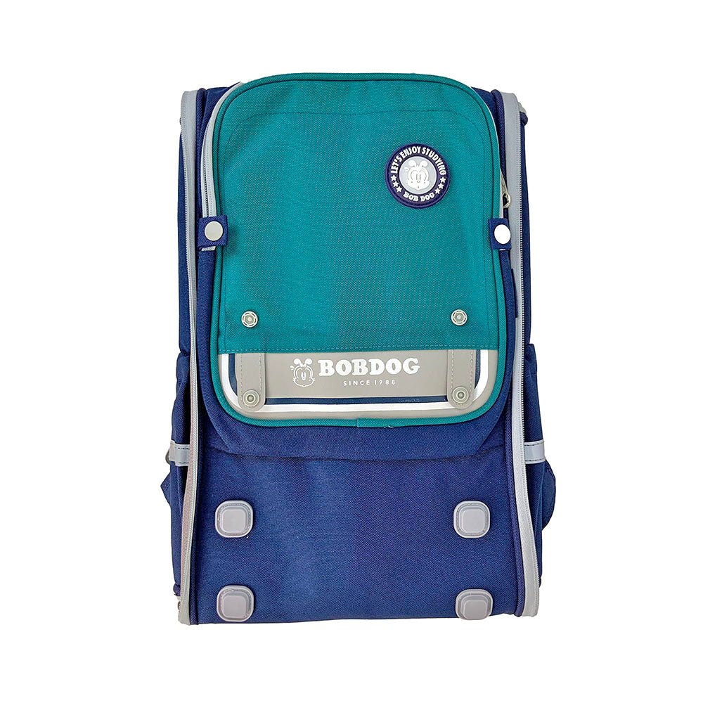 Green & Dark Blue Collapsible & Foldable School Backpack for Kids - Little Surprise BoxGreen & Dark Blue Collapsible & Foldable School Backpack for Kids