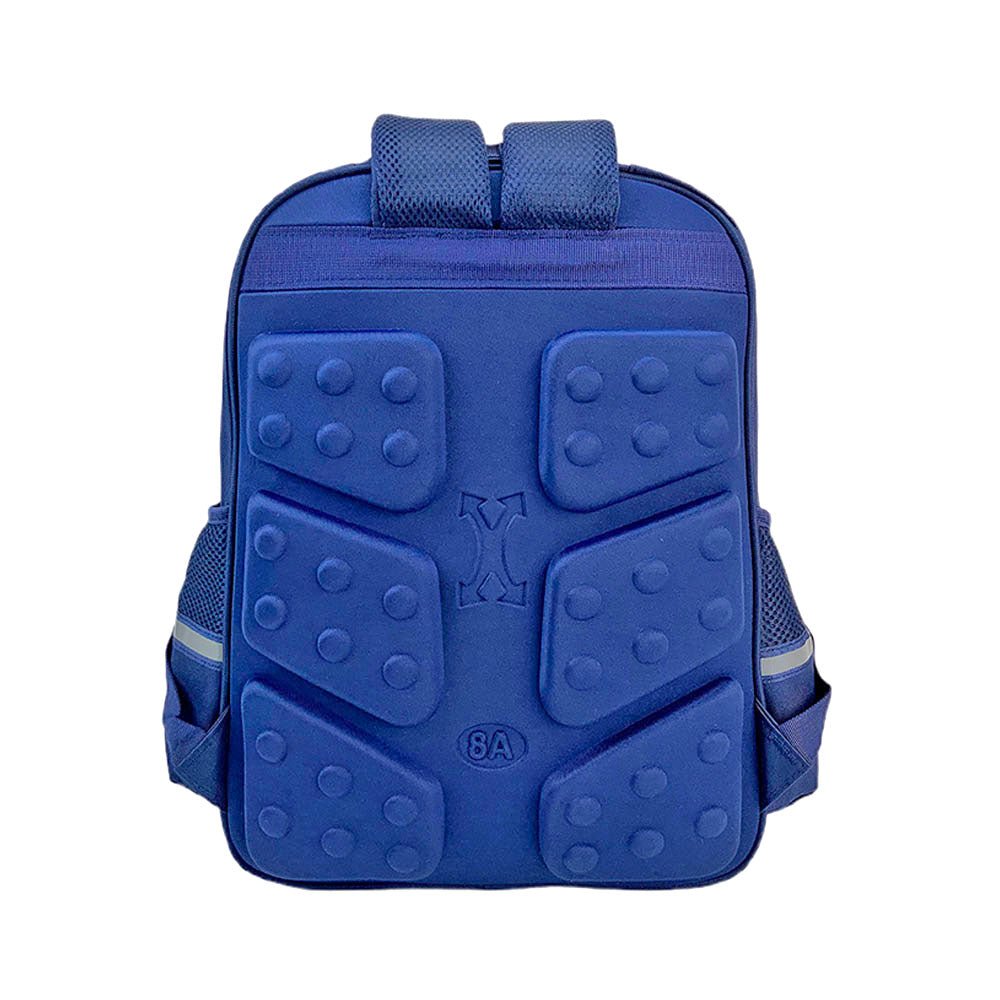 Green & Dark Blue Crest Design School Backpack for Kids - Little Surprise BoxGreen & Dark Blue Crest Design School Backpack for Kids