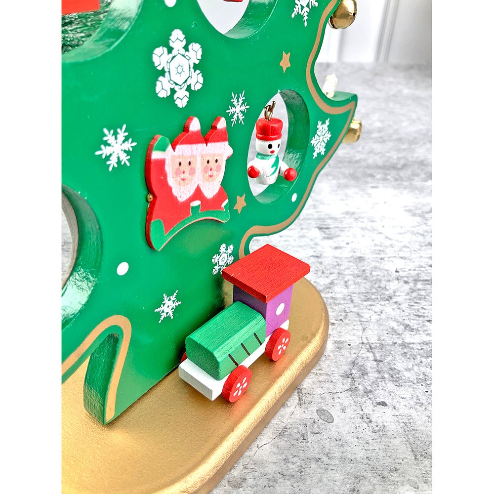 Green DIY Wooden Christmas Tree with LED Light, Christmas Table Décor - Little Surprise BoxGreen DIY Wooden Christmas Tree with LED Light, Christmas Table Décor