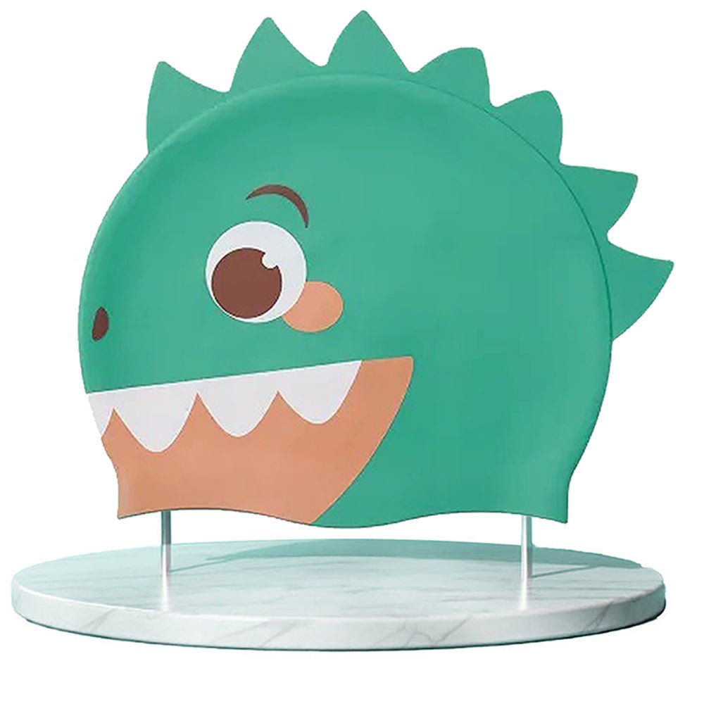 Green Monster 3d Silicone Kids Swimming Cap - Little Surprise BoxGreen Monster 3d Silicone Kids Swimming Cap