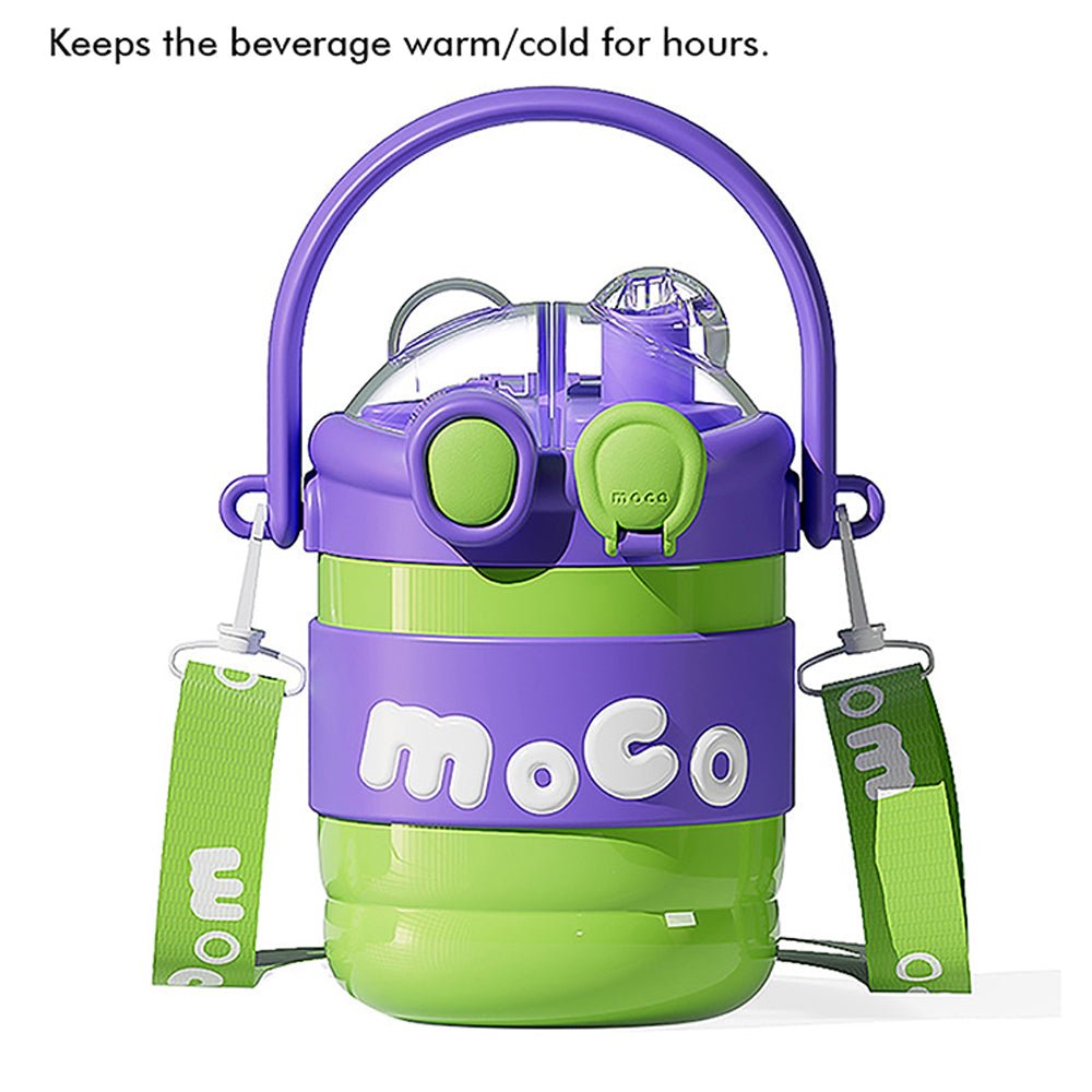 Green & Purple 2 way Lid Style Moco Kids Water, 600 ml - Little Surprise BoxGreen & Purple 2 way Lid Style Moco Kids Water, 600 ml