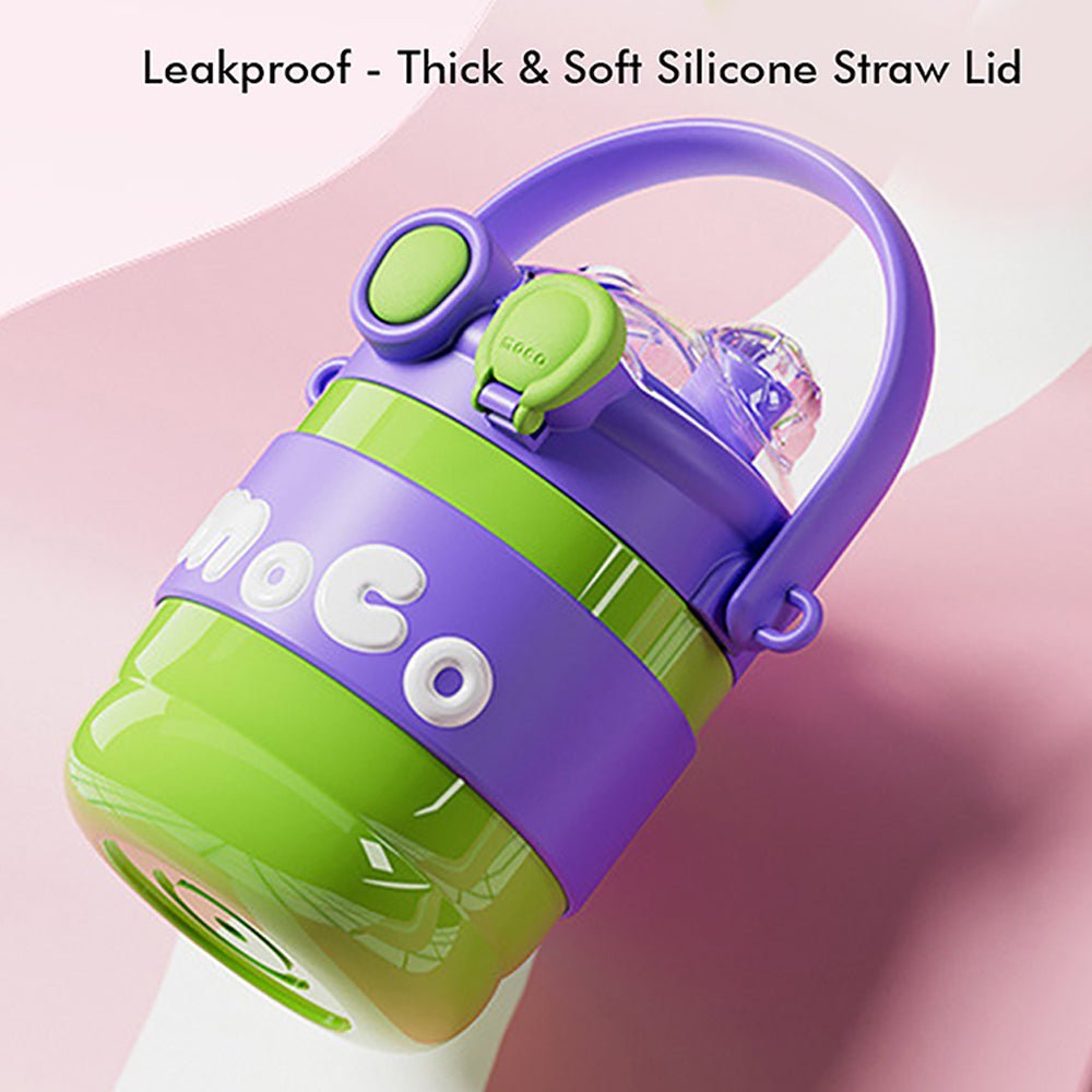 Green & Purple 2 way Lid Style Moco Kids Water, 600 ml - Little Surprise BoxGreen & Purple 2 way Lid Style Moco Kids Water, 600 ml