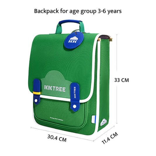 Jade Green Rectangle style Backpack for Kids, Medium - Little Surprise BoxJade Green Rectangle style Backpack for Kids, Medium