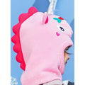 Knitted Pink Star Unicorn theme Winter Cap covering Neck , Ears and Head - Little Surprise BoxKnitted Pink Star Unicorn theme Winter Cap covering Neck , Ears and Head