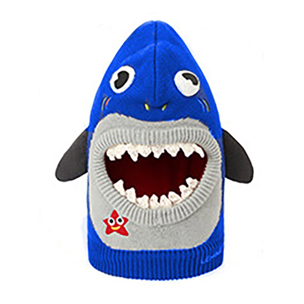 Knitted Starfish Shark theme Winter Cap covering Neck , Ears and Head - Little Surprise BoxKnitted Starfish Shark theme Winter Cap covering Neck , Ears and Head