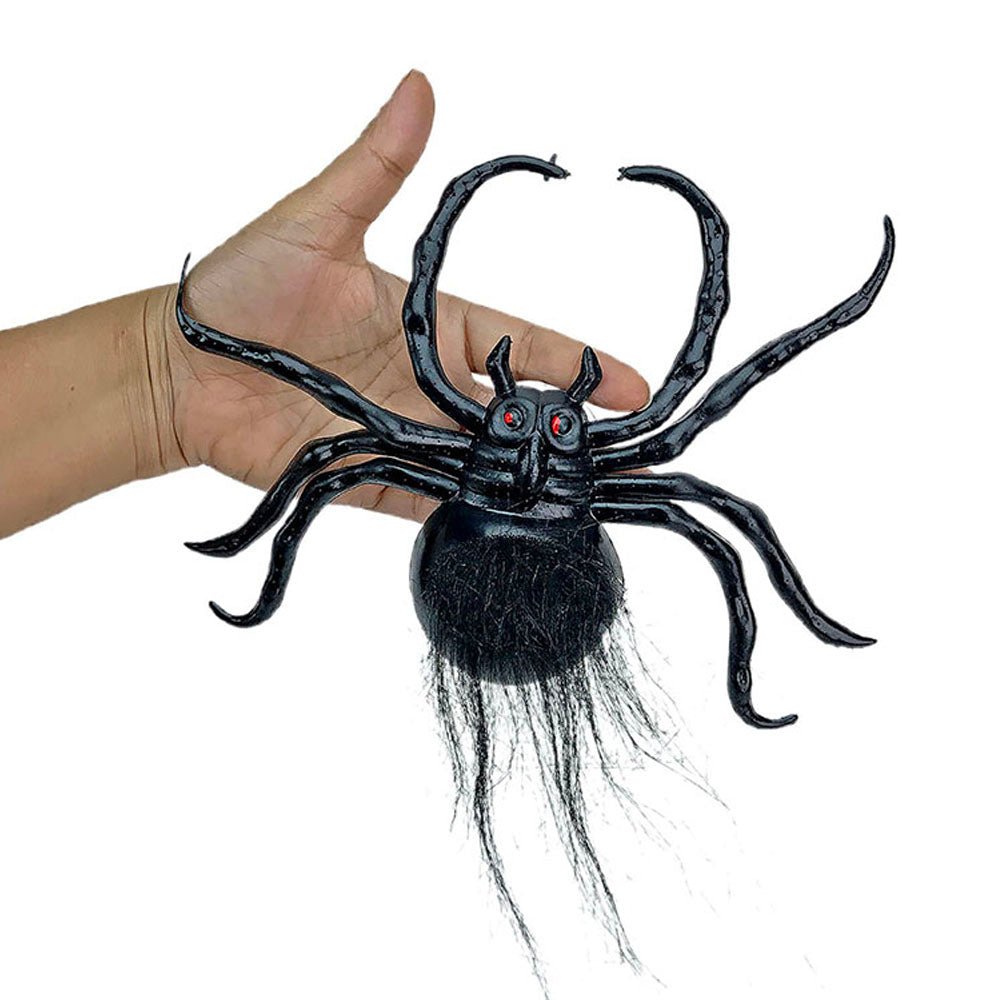 Large Hairy Black Spider 1 pc Halloween theme Table/wall Décor & Craft accessory - Little Surprise BoxLarge Hairy Black Spider 1 pc Halloween theme Table/wall Décor & Craft accessory