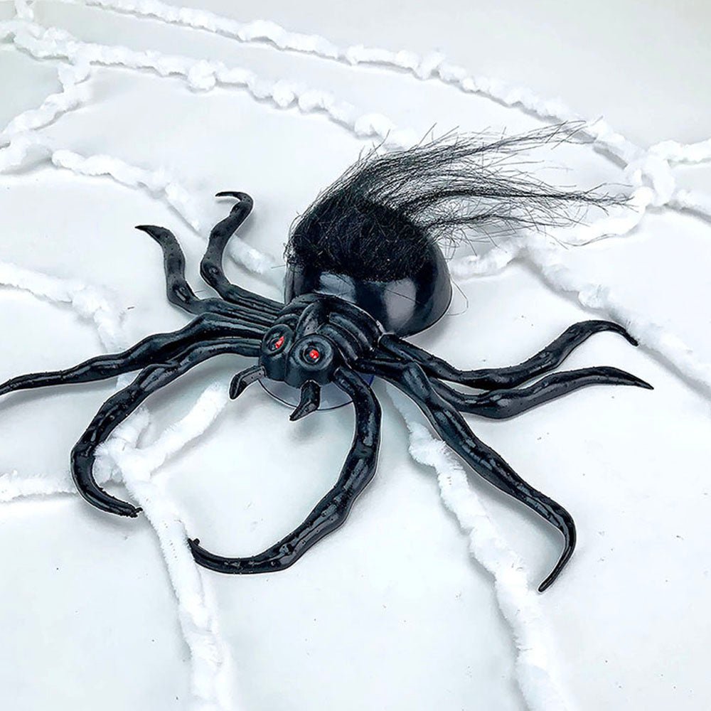 Large Hairy Black Spider 1 pc Halloween theme Table/wall Décor & Craft accessory - Little Surprise BoxLarge Hairy Black Spider 1 pc Halloween theme Table/wall Décor & Craft accessory